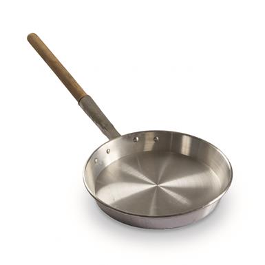 Italian Military Surplus Wood Handle Fry Pan, New