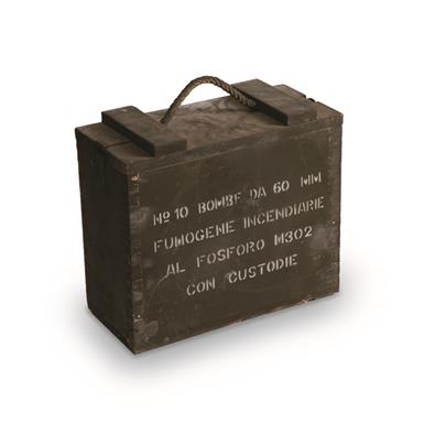 Italian Military Surplus Wood Ammo Crate, 17