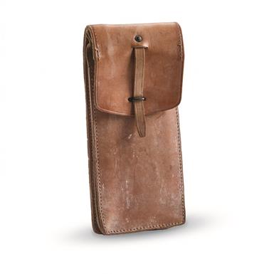 French Military Surplus Leather Utility/Magazine Pouch, Like New