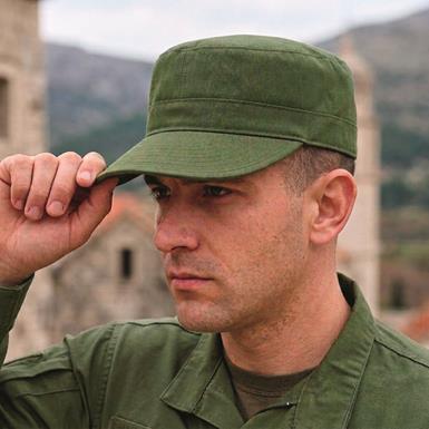 Croatian Military Surplus OD Field Cap, 2 Pack, Used
