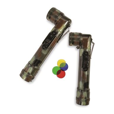 Italian Municipal Surplus Anglehead Flashlights, 2 Pack, New