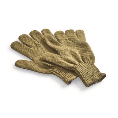 Belgian Military Surplus Wool Gloves, 3 Pairs, New