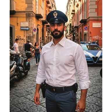 Italian Police Surplus Carabinieri White Dress Shirt, New