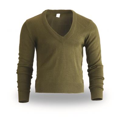Spanish Military Wool V-Neck Sweater New