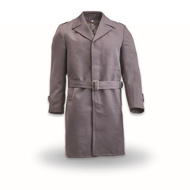 Hungarian Military Surplus Wool Blend Trench Coat with Liner, New