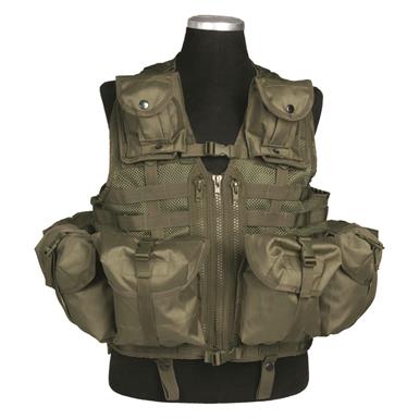 Mil-Tec 8-Pocket Tactical Vest, Black