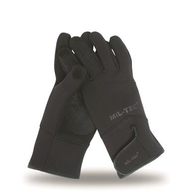 Mil-Tec Neoprene/Amaro Shooting Gloves, Black