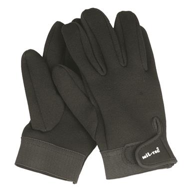 Mil-Tec Neoprene Short Shooter's Gloves, Black