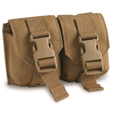 U.S. Military Surplus FireForce Double Frag Grenade Pouch, New