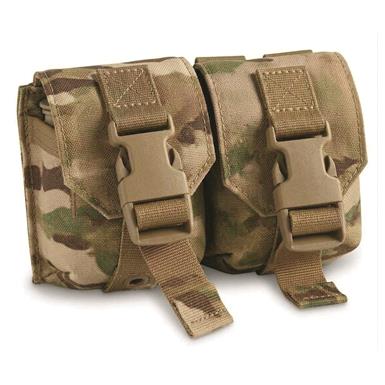 U.S. Military Surplus FireForce Double Frag Grenade Pouch, New