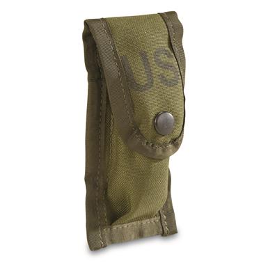 U.S. Military Surplus FireForce 9mm Single Mag Pouch with ALICE Keepers, New