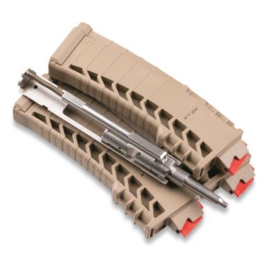 CMMG Drop-In .22LR AR-15 Bravo Conversion Kit, (3) 25-rd. Magazines, FDE