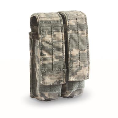 U.S. Military Surplus Double Pistol Magazine Pouches, 2 Pack, Used