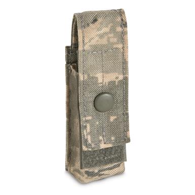 U.S. Military Surplus Single Pistol Mag Pouches, 2 Pack, Used