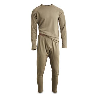 U.S. Military Surplus Tru-Spec Gen 3 ECWCS L2 Grid Fleece Base Layer Set, New