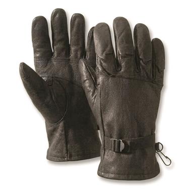 U.S. Military Surplus D3A Leather Gloves, Used