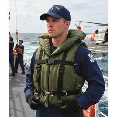 U.S. Military Coast Guard Surplus Stearns Personal Flotation Device Life Jacket, New