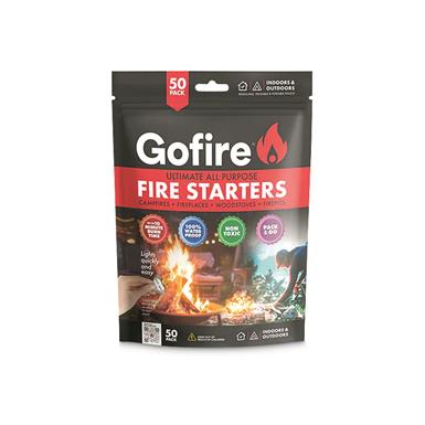 GoFire All Purpose Fire Starters, 50 Pack