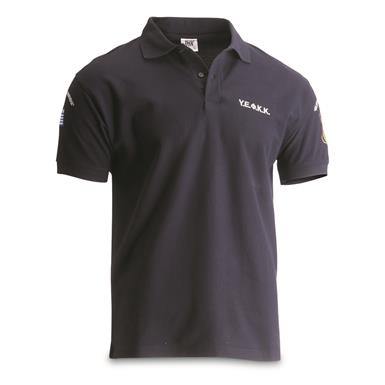 Greek Municipal Surplus Embroidered Short Sleeve Polo Shirt, New