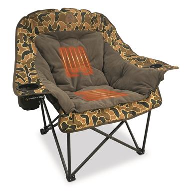 Black Sierra Comfort Cloud Padded Heated Chair, OG Camo
