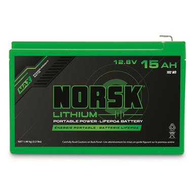 Norsk 12.8V 15Ah Lithium Battery with Charger