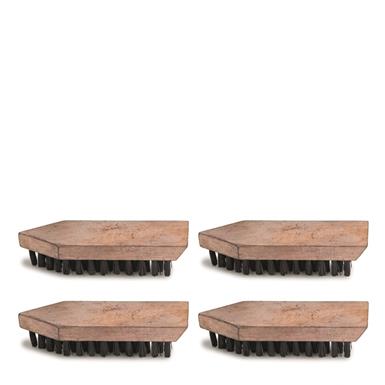 German Military Surplus Wood Handle Cleaning Brushes, 4 Pack, Like New