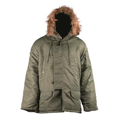 Mil-Tec Military Style N3B Parka, Olive Drab