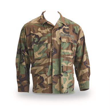 U.S. Military Surplus Ripstop BDU Long Sleeve Field Shirt, Used