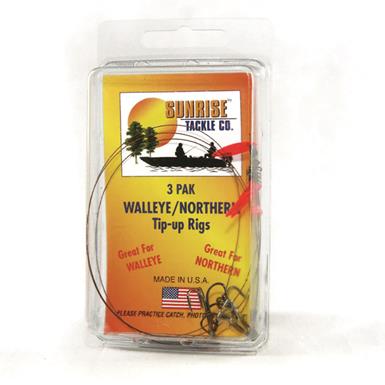 Sunrise Tackle Northern Wire Tip Up Rig, #4, 3 Pack