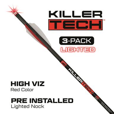 Killer Instinct KillerTech 20" Lighted Crossbow Bolts, 3 Pack
