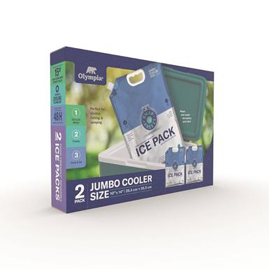 Olympia Snap Freeze Jumbo Cooler Size Ice Packs, 2 Pack