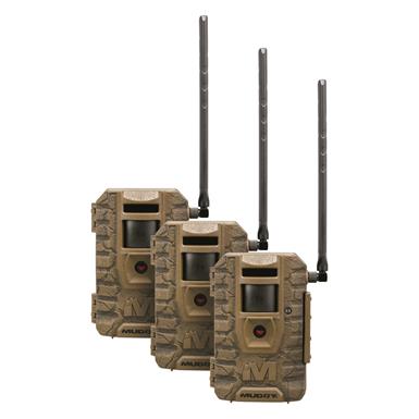 Muddy Mitigator 3.0 Cellular Trail Camera, 3 Pack