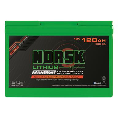Norsk 12V 120Ah Heated Lithium Cranking Battery