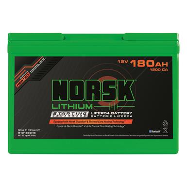 Norsk 12V 180Ah Heated Lithium Marine Cranking Battery