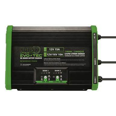 Evo-Tec 12+12/16V – 2 Bank Selectable On-Board Charger