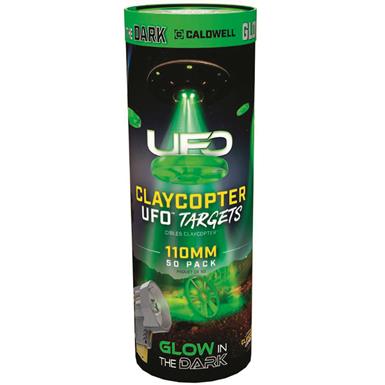 Caldwell ClayCopter UFO 110mm Glowing Targets, 50 Pack