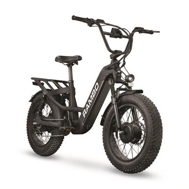 Rambo Revolt AWD 1,000W E-Bike, Matte Black