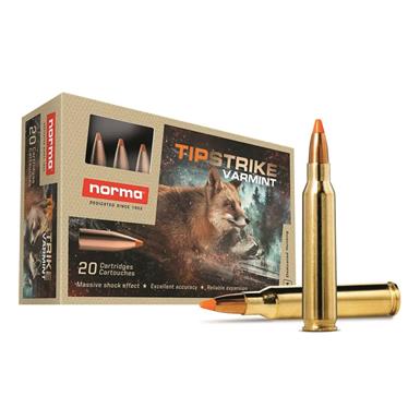 Norma Tipstrike Varmint, .223 Rem, Polymer Tip, 55 Grain, 20 Rounds