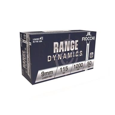 Fiocchi Pistol Shooting Dynamics, 9mm, FMJ, 115 Grain, Bulk