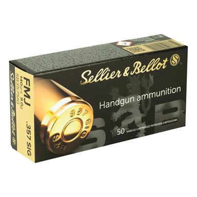 Sellier & Bellot Pistol, .357 SIG, FMJ, 140 Grain, 50 Rounds