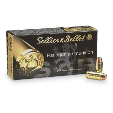 Sellier & Bellot Handgun, .40 Smith & Wesson, FMJ, 180 Grain, 50 Rounds