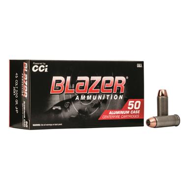CCI Blazer Centerfire, .45 Colt, JHP, 200 Grain, 50 Rounds
