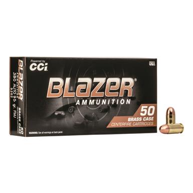 CCI Blazer Brass, .380 ACP, FMJ, 95 Grain, 50 Rounds