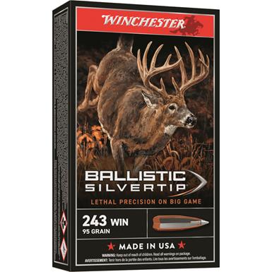 Winchester Supreme Ballistic Silvertip, .243 Winchester, BST, 95 Grain, 20 Rounds