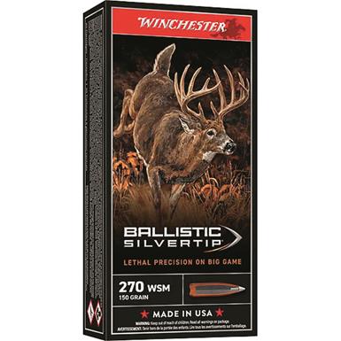 Winchester Supreme Ballistic Silvertip, .270 Winchester Short Magnum, BST, 150 Grain, 20 Rounds