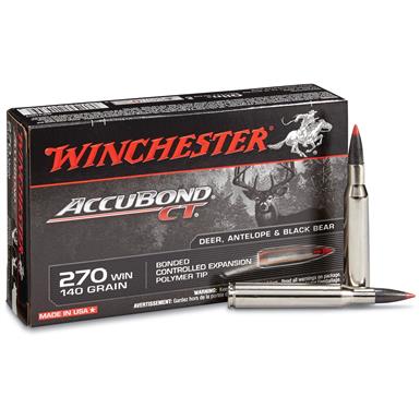 Winchester AccuBond CT Rifle, .270 Winchester, AccuBond CT, 140 Grain, 20 Rounds