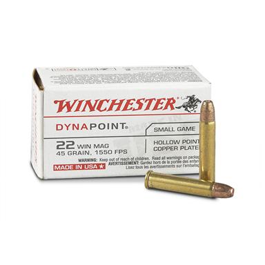 Winchester DynaPoint, .22 WMR, CPHP, 45 Grain, 50 Rounds