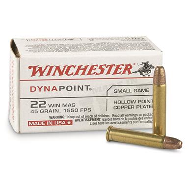 Winchester DynaPoint, .22 WMR, CPHP, 45 Grain, 50 Rounds