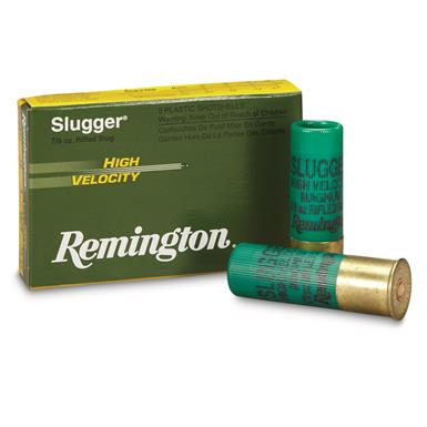 Remington Slugger High Velocity Slugs, 12 Gauge, 3" Shell, 7/8 oz., 5 Rounds