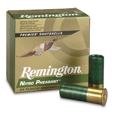 Remington Nitro Pheasant Loads, 12 Gauge, NP12, 2 3/4" 1 1/4 ozs., 25 Rounds